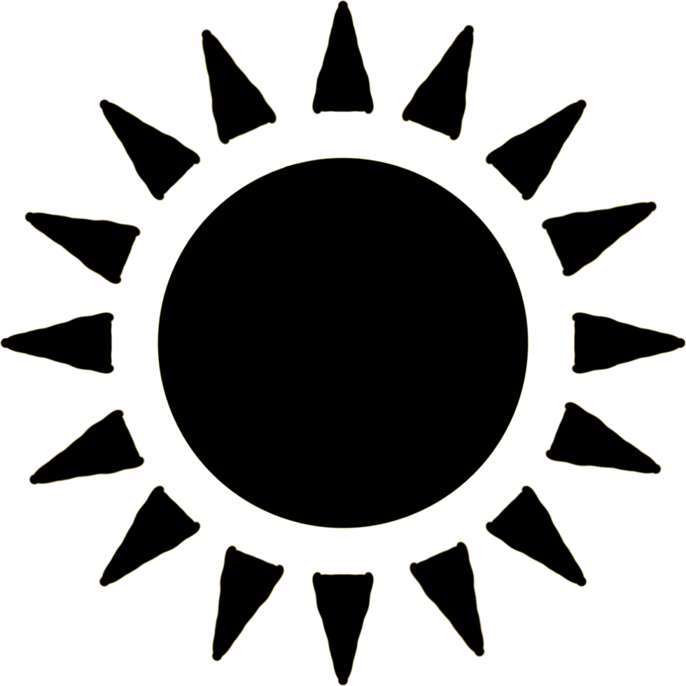 diseño de icono de sol png