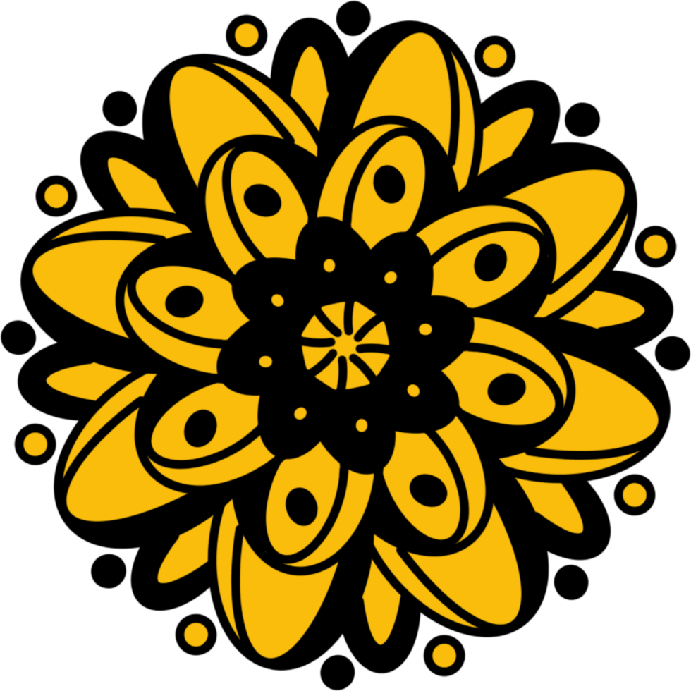 conception de fleur de mandala png
