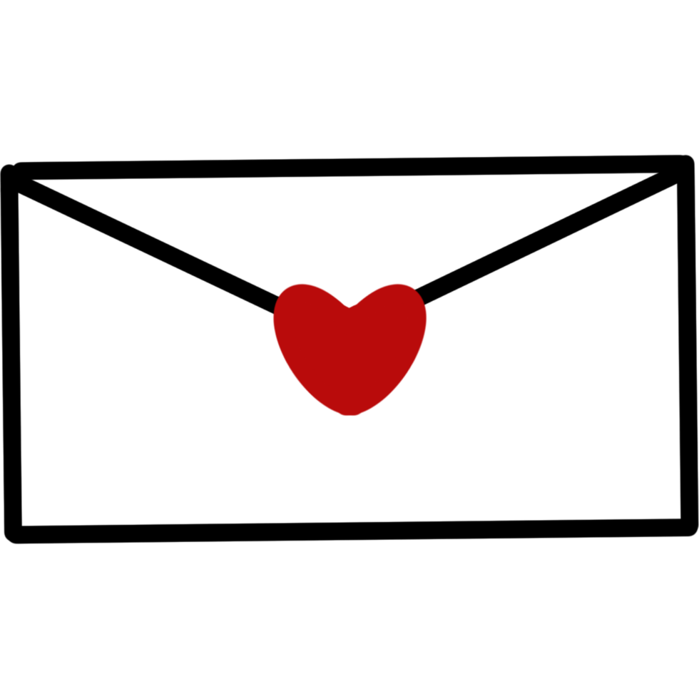 icono de carta de amor png