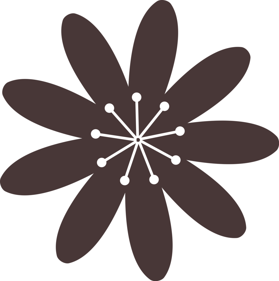 conception d'icône de fleur png