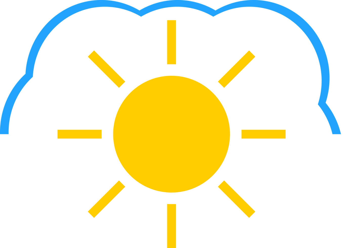 icon cloud with sun png