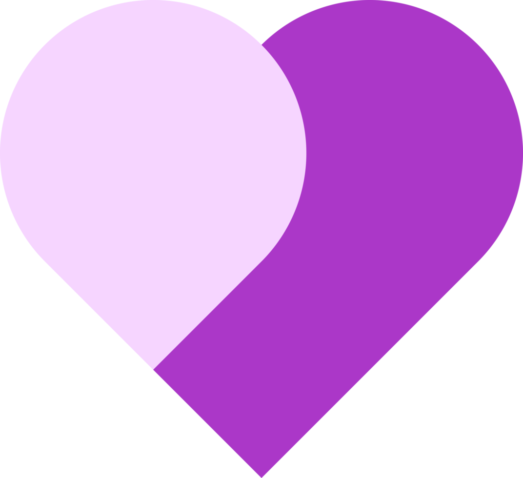 diseño de icono de corazón png