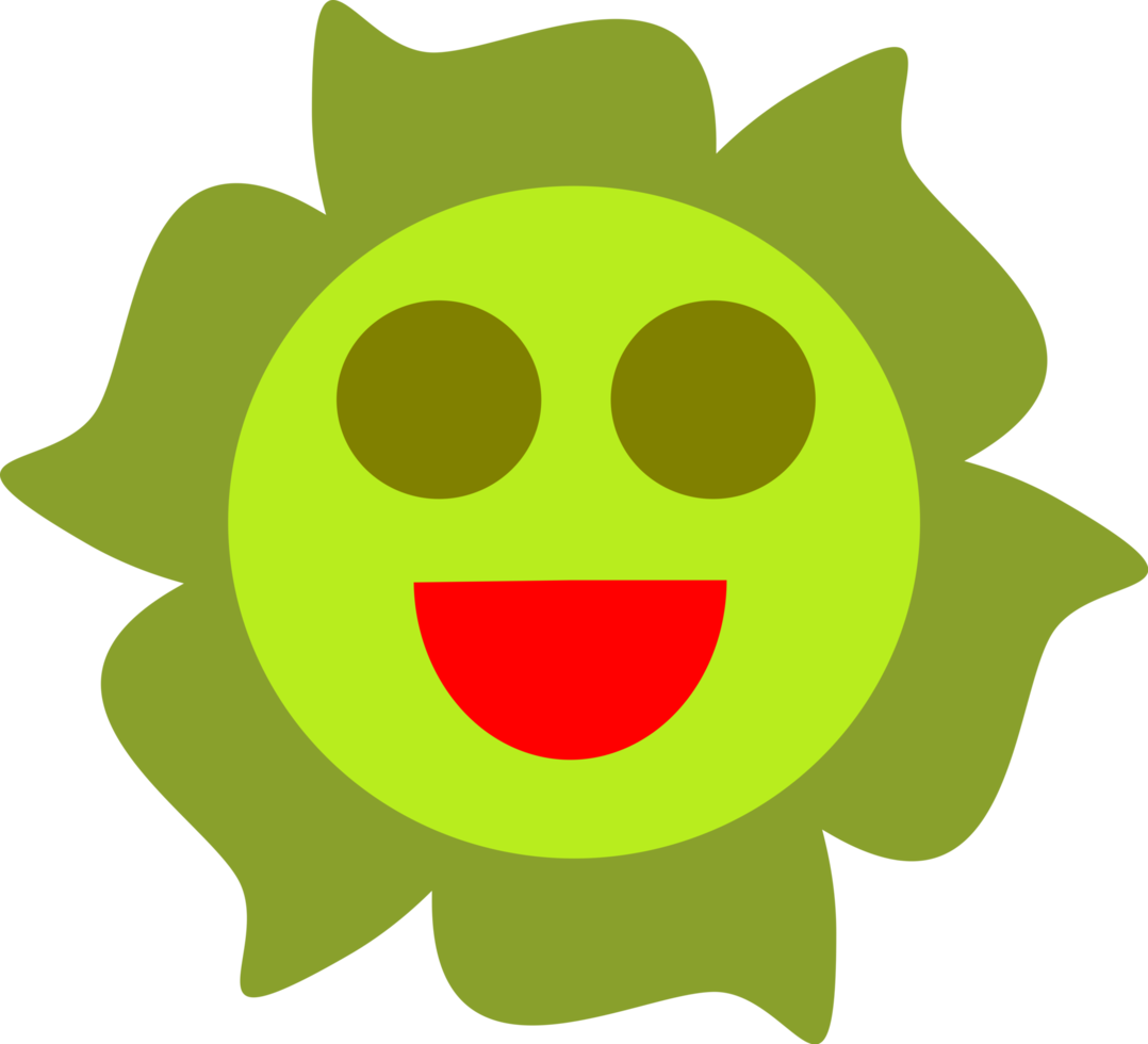 smiling flower icon png