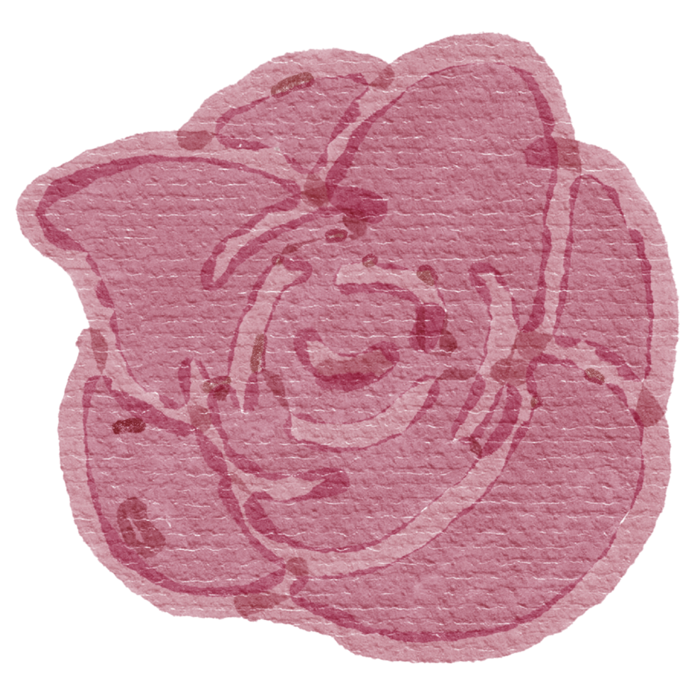 conception aquarelle rose png