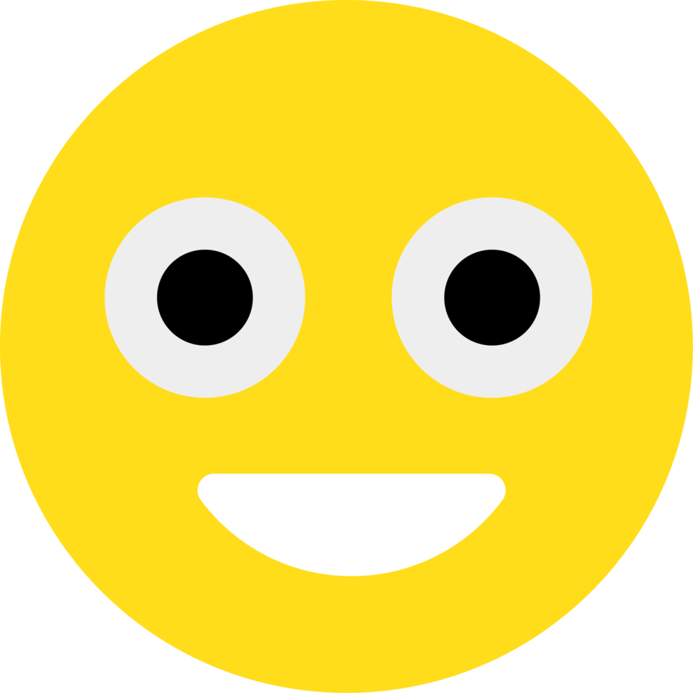 illustration de réaction de visage emoji jaune png