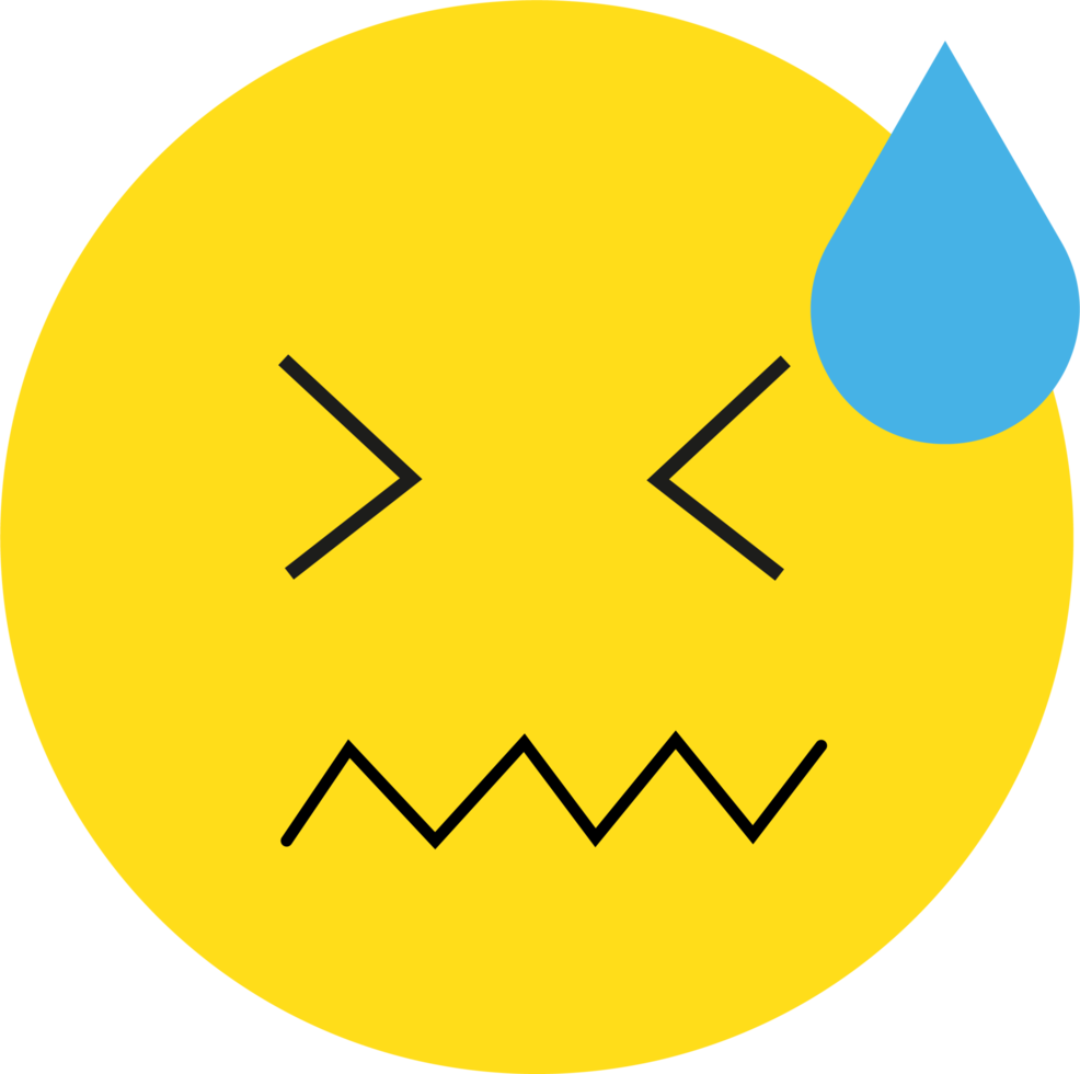 yellow emoji face reaction illustration png