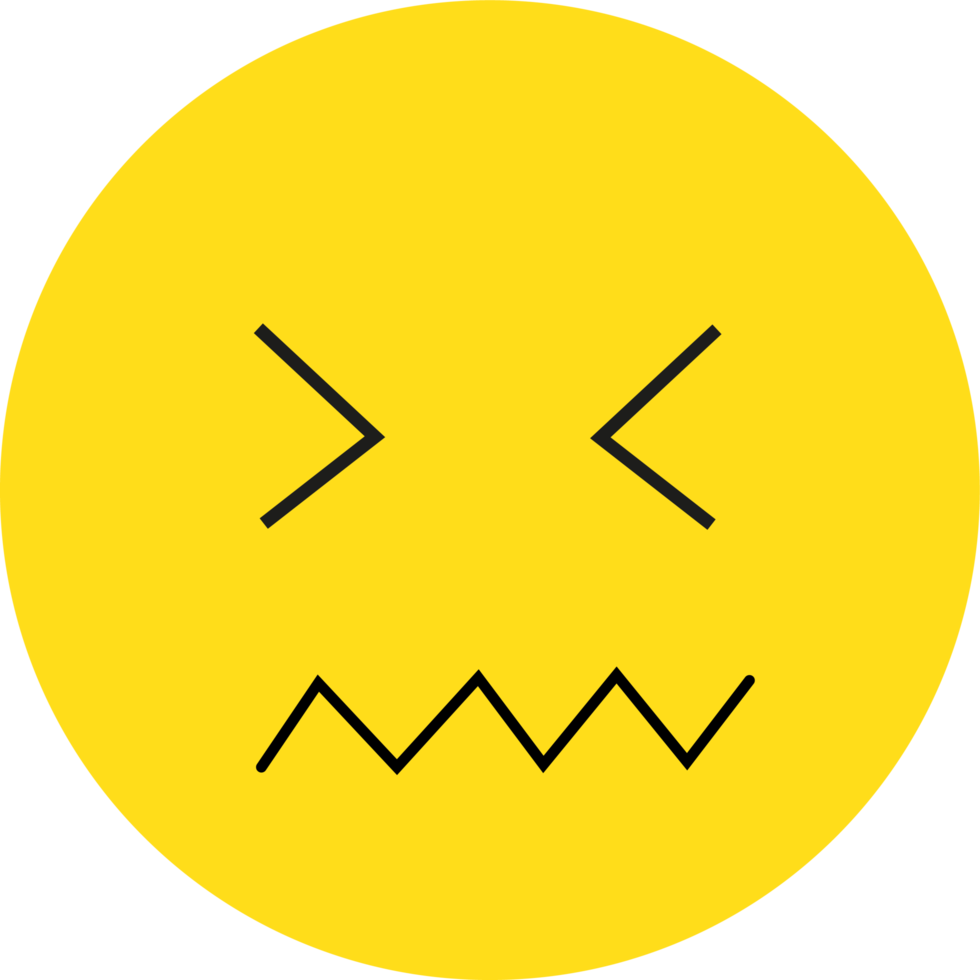 yellow emoji face reaction illustration 9268335 PNG