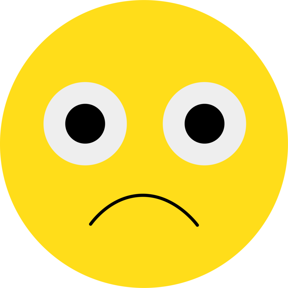 yellow emoji face reaction illustration 9268337 PNG