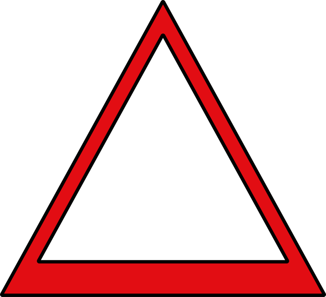 conception des panneaux de signalisation et des avertissements illustration d'icône de couleur rouge et blanche png