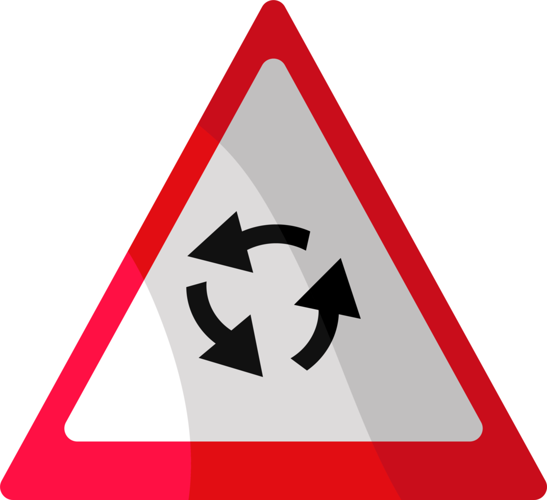 design von verkehrszeichen und warnungen rot-weiß gefärbte symbolillustration png