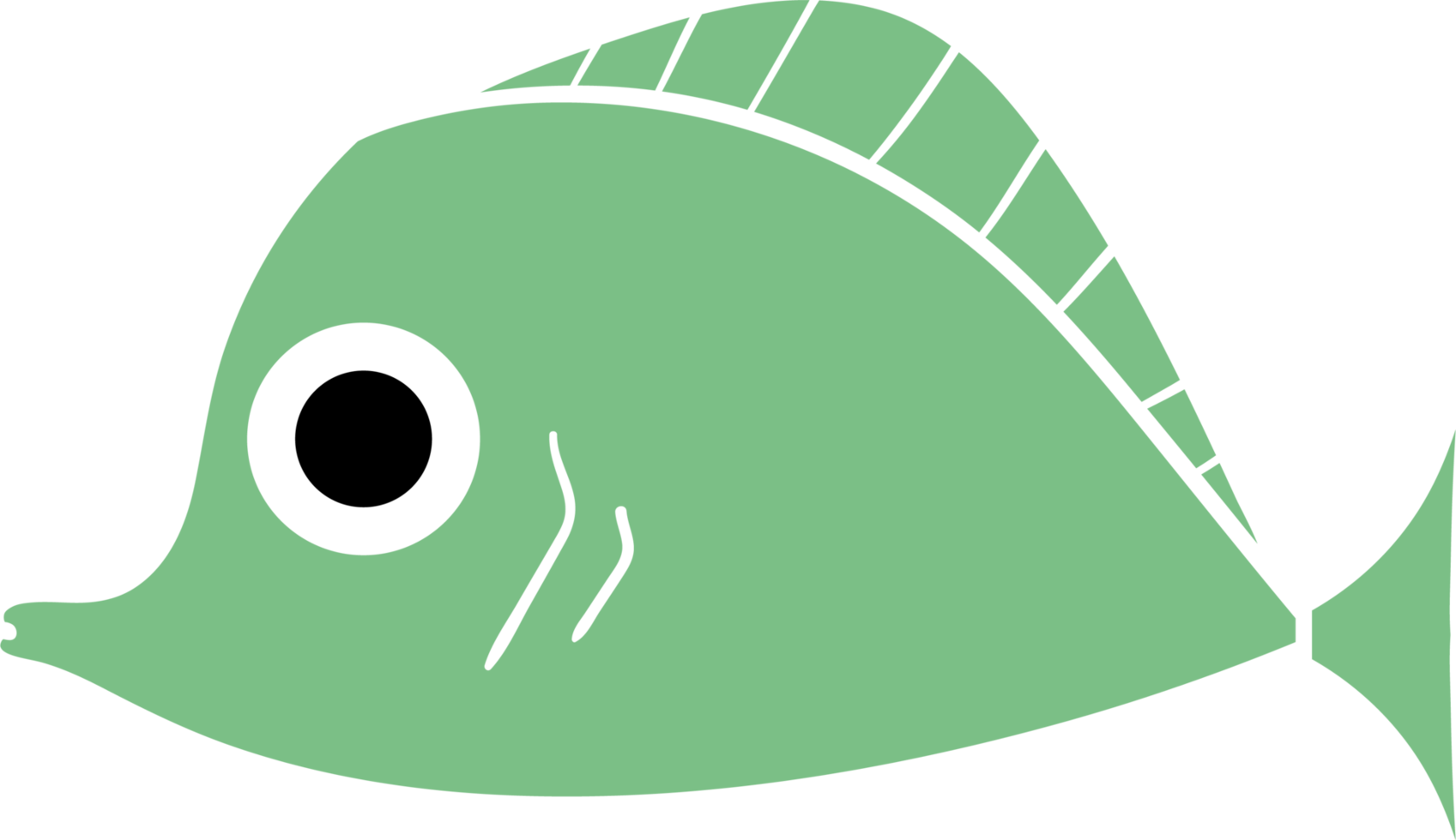 Set of cartoon fishes. Modern flat fishes, Isolated fish. Flat design fish. illustration png