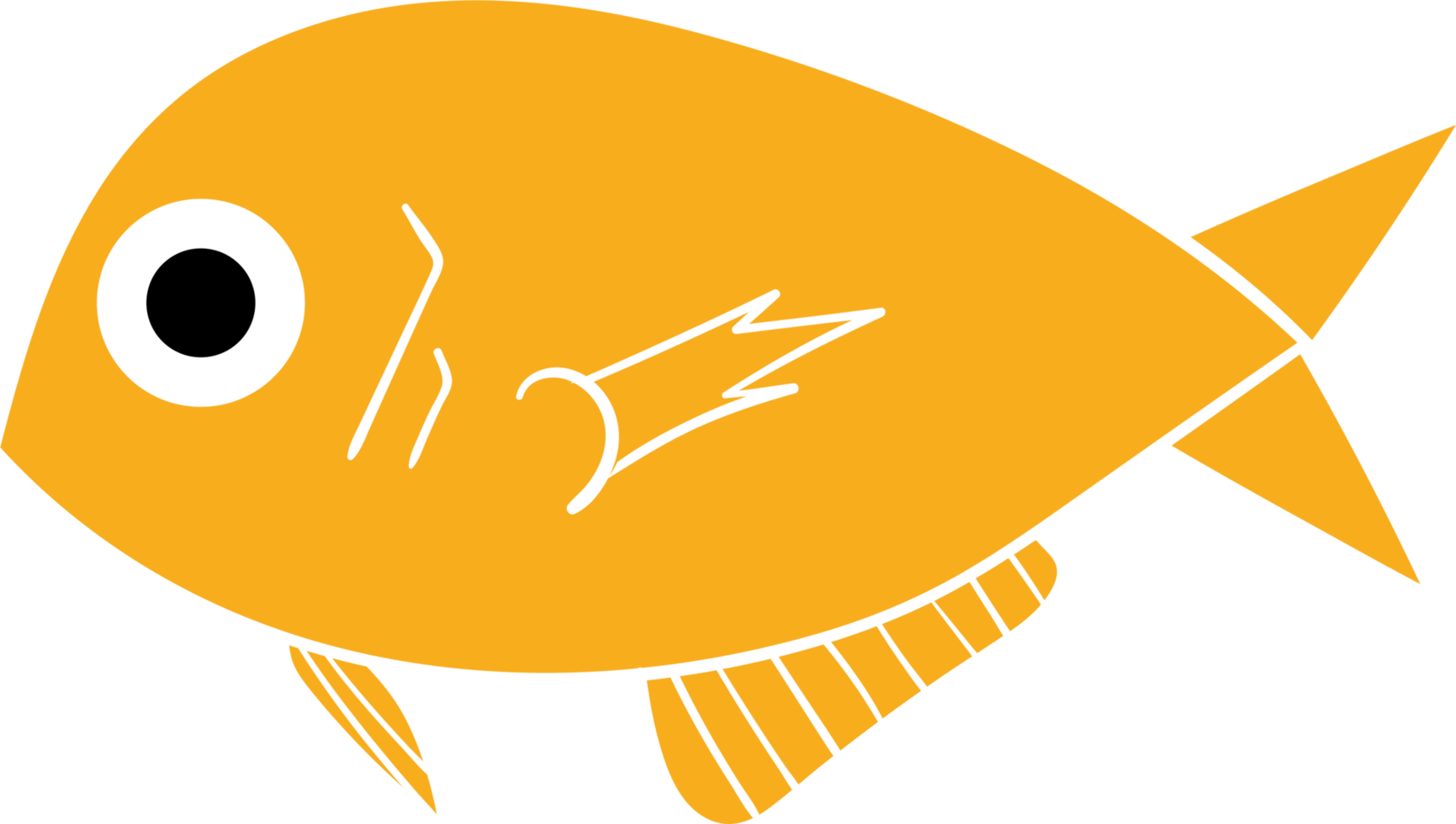 Set of cartoon fishes. Modern flat fishes, Isolated fish. Flat design fish. illustration png