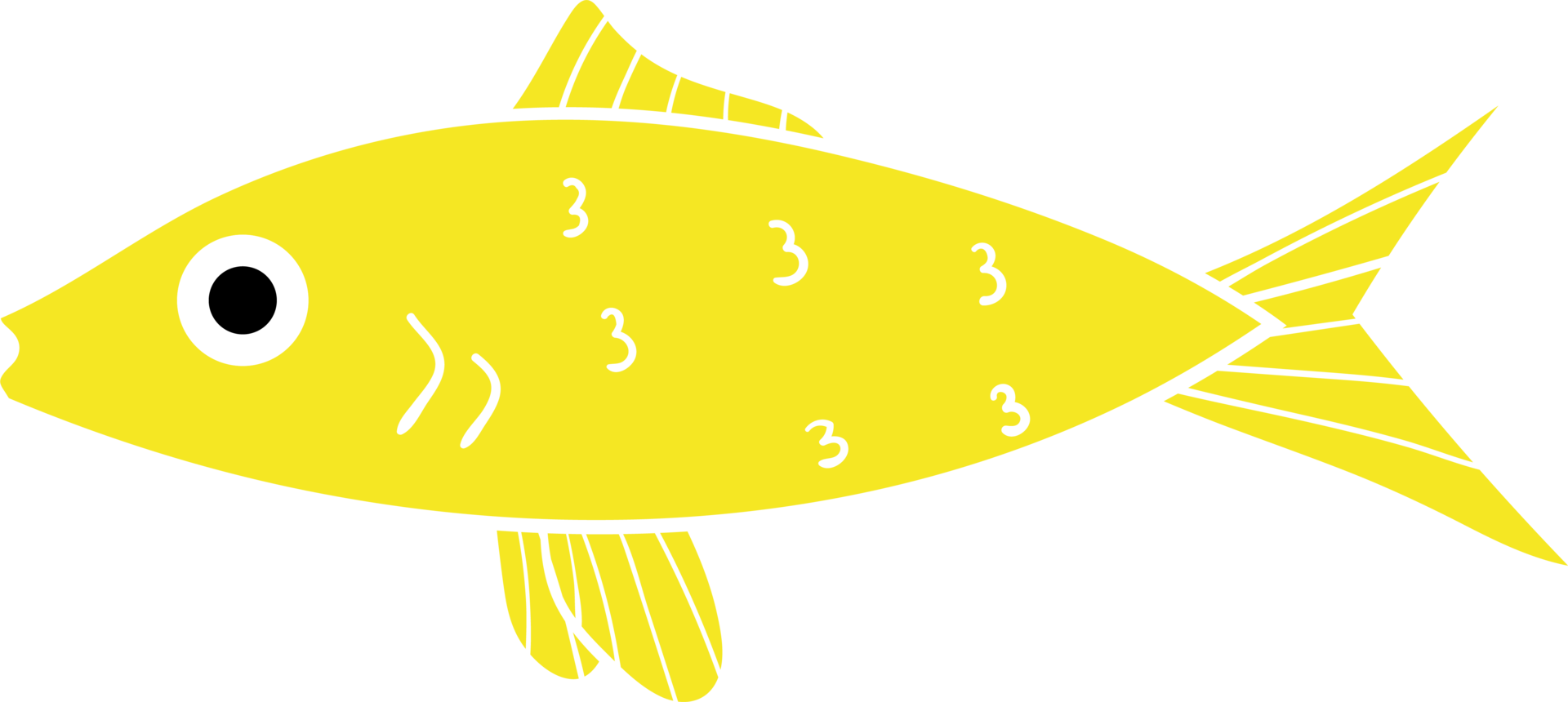 Set of cartoon fishes. Modern flat fishes, Isolated fish. Flat design fish. illustration png