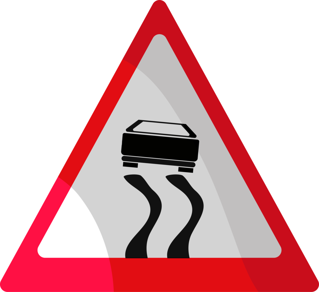 design von verkehrszeichen und warnungen rot-weiß gefärbte symbolillustration png