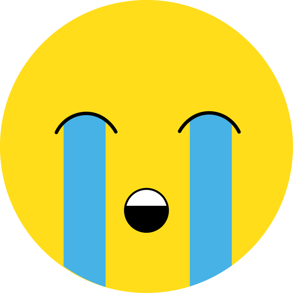 illustration de réaction de visage emoji jaune png