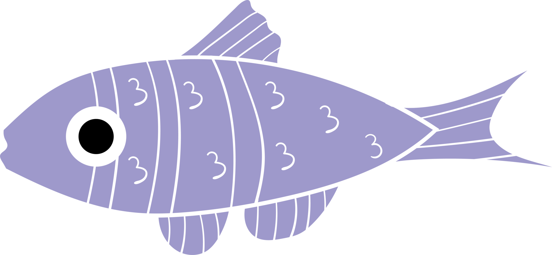 Set of cartoon fishes. Modern flat fishes, Isolated fish. Flat design fish. illustration png