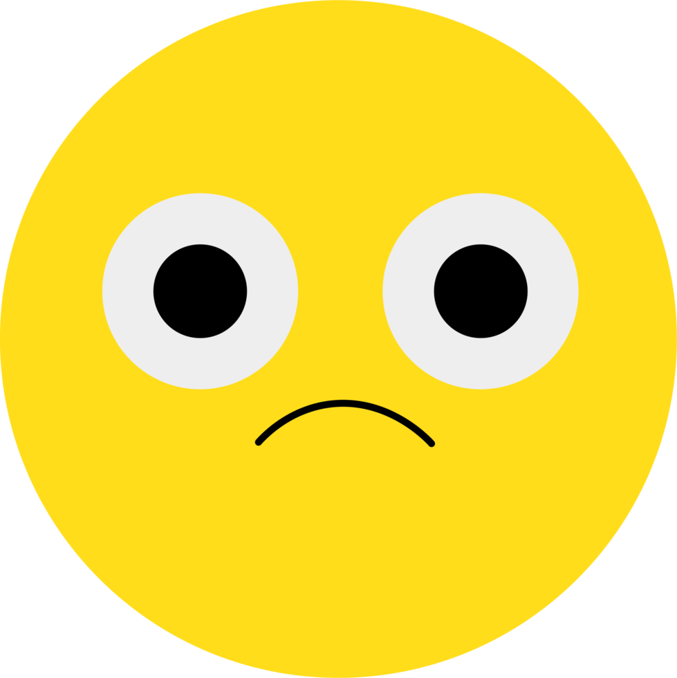 yellow emoji face reaction illustration png