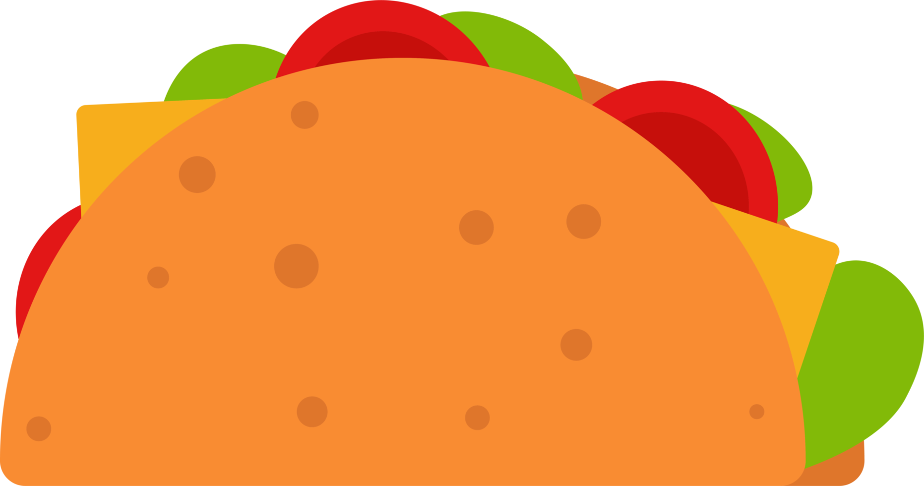 food illustration. Different kind of food flat illustration without