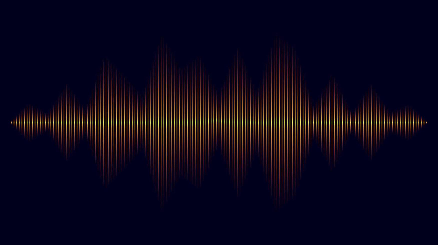 diseño de ecualizador de ondas de sonido. fondo de vibración de sonido borroso. Ilustración de vector de música y tecnología