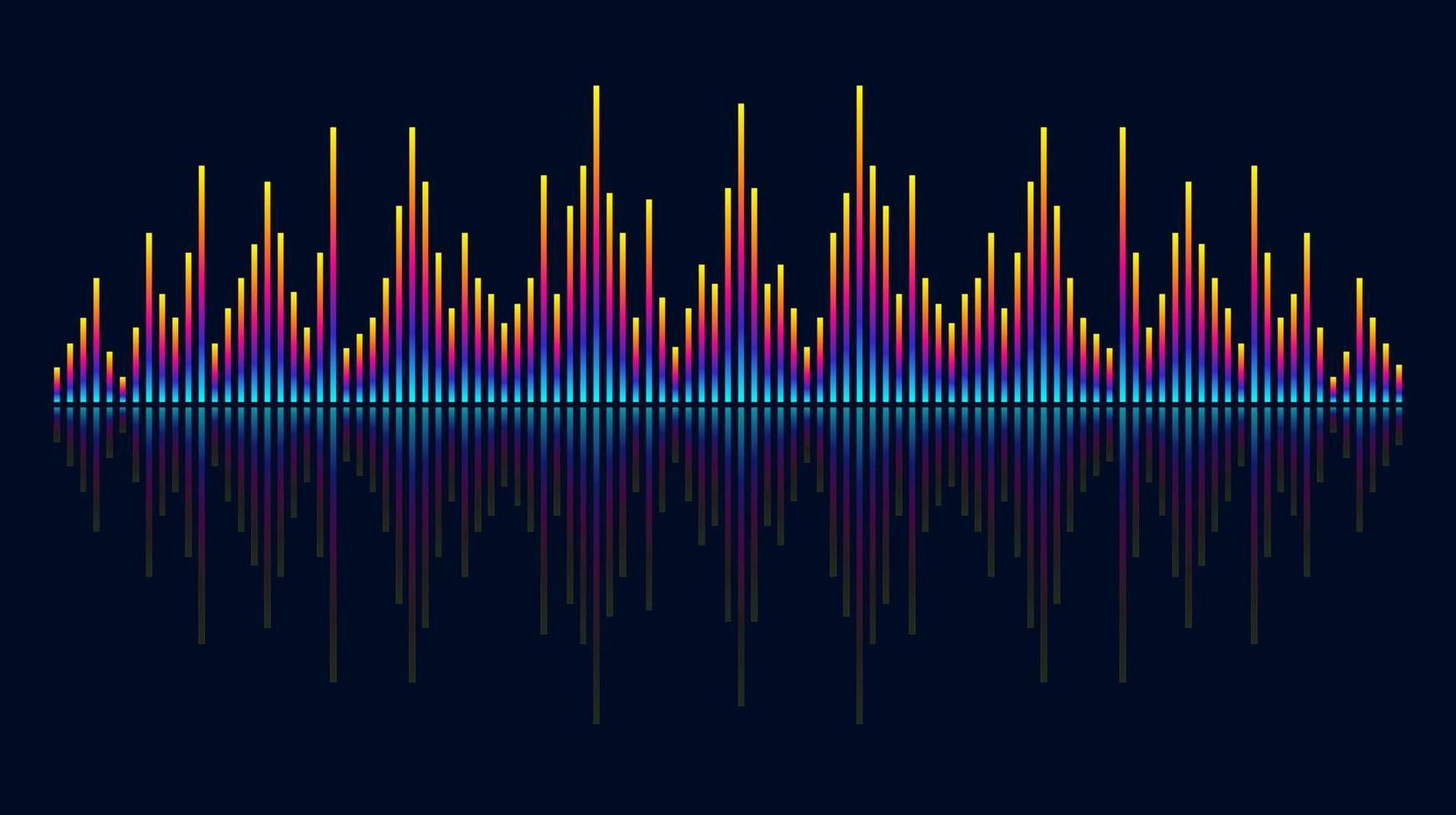 Colorful digital music equalizer. Abstract technology background vector