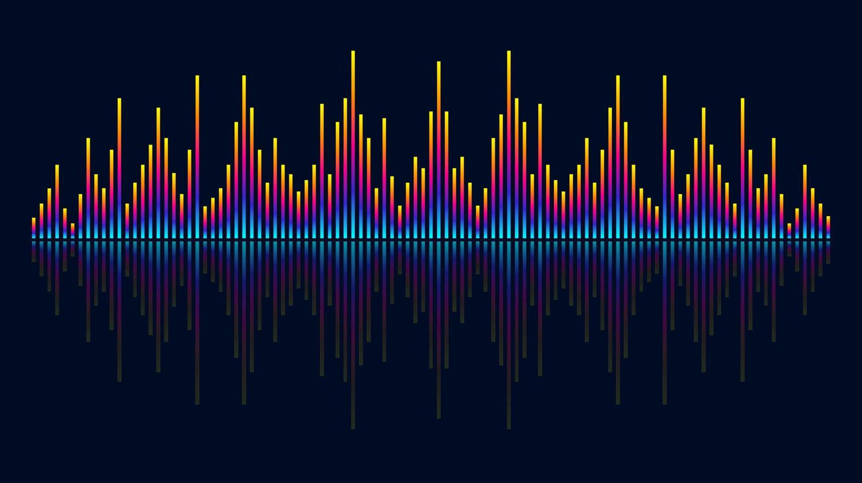 colorido ecualizador de música digital. vector de fondo de tecnología abstracta