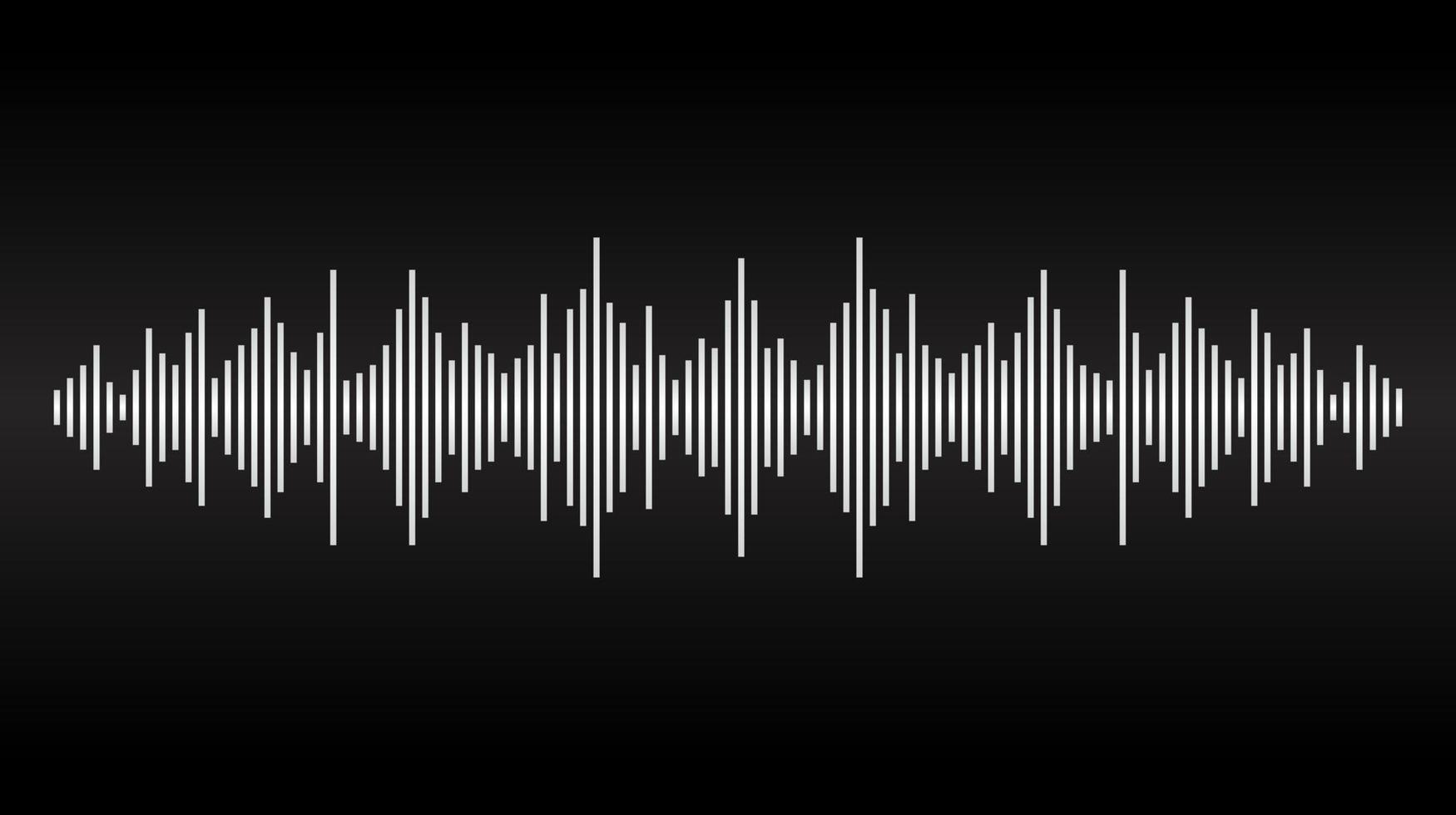 Sound wave equalizer on black background. Vector illustration