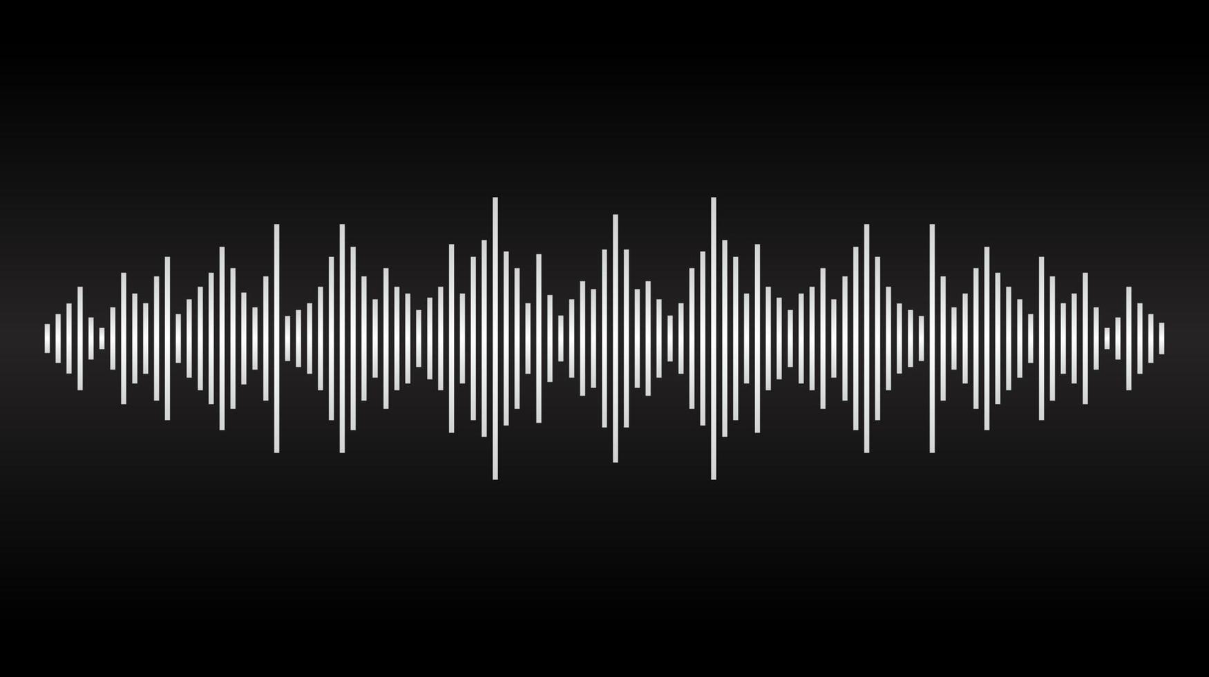 Sound wave equalizer on black background. Vector illustration