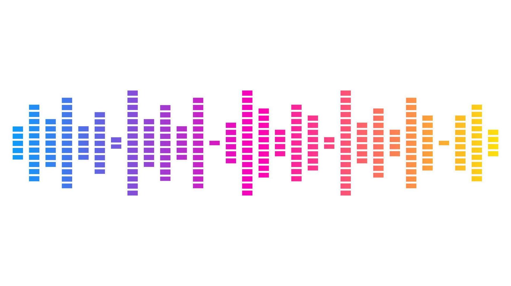 Sound wave equalizer isolated on a white background. Vector illustration