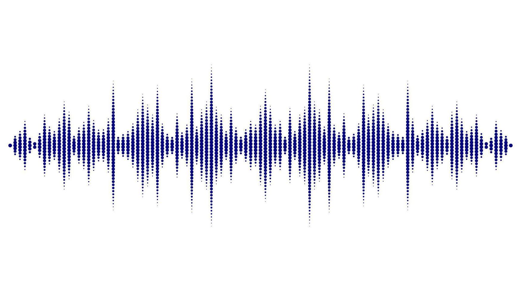 Sound wave. Digital music equalizer isolated on a white background. Vector illustration