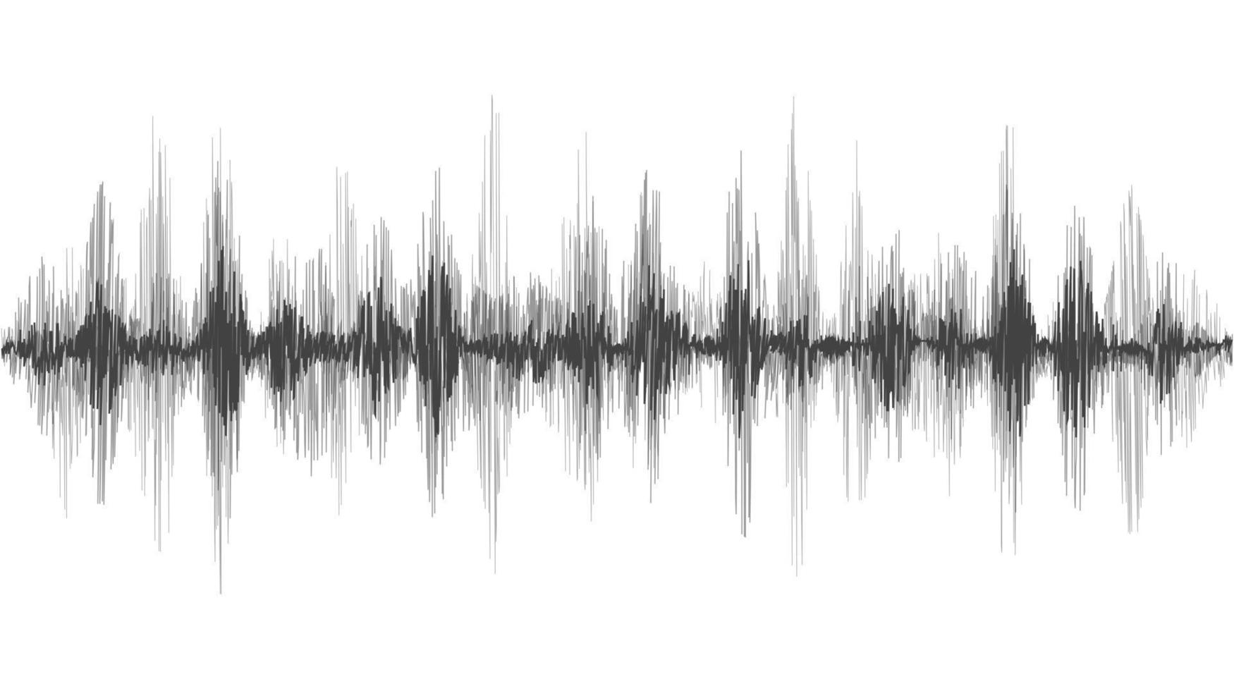 Sound wave. Digital music equalizer isolated on a white background. Vector illustration