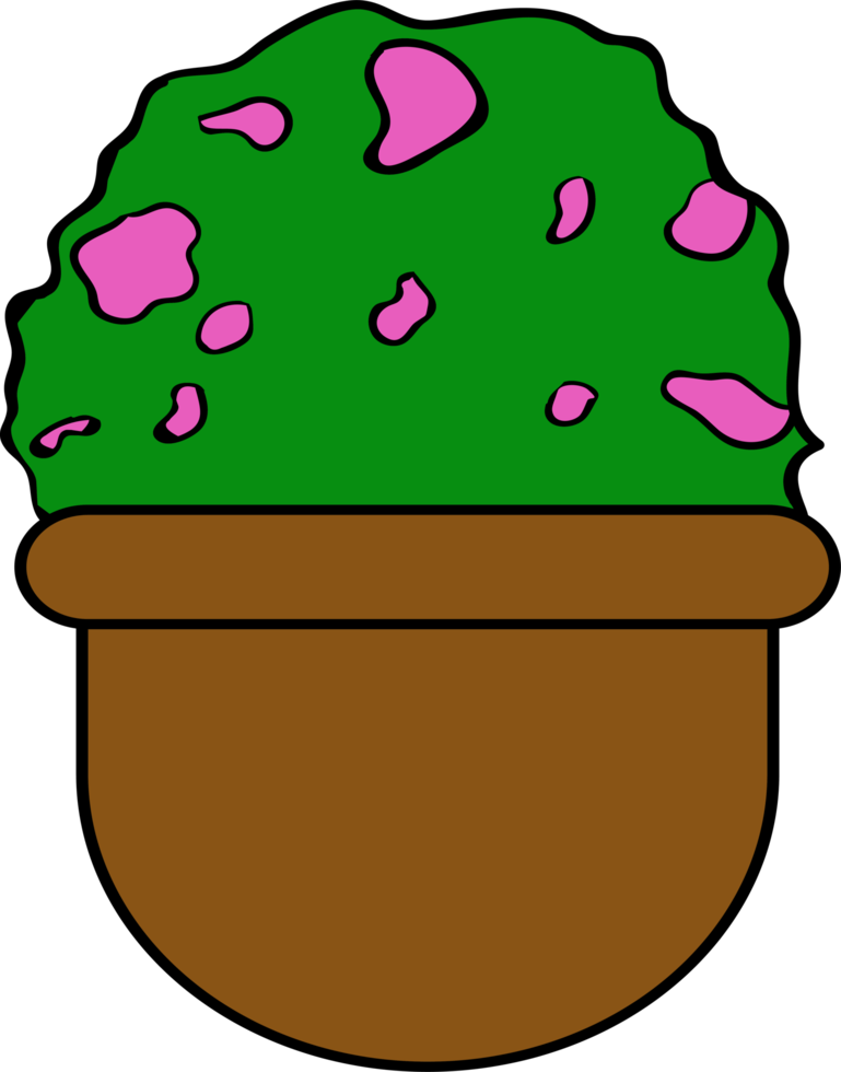 progettazione isolata della pianta in un ilustration della pianta dell'ufficio del vaso png