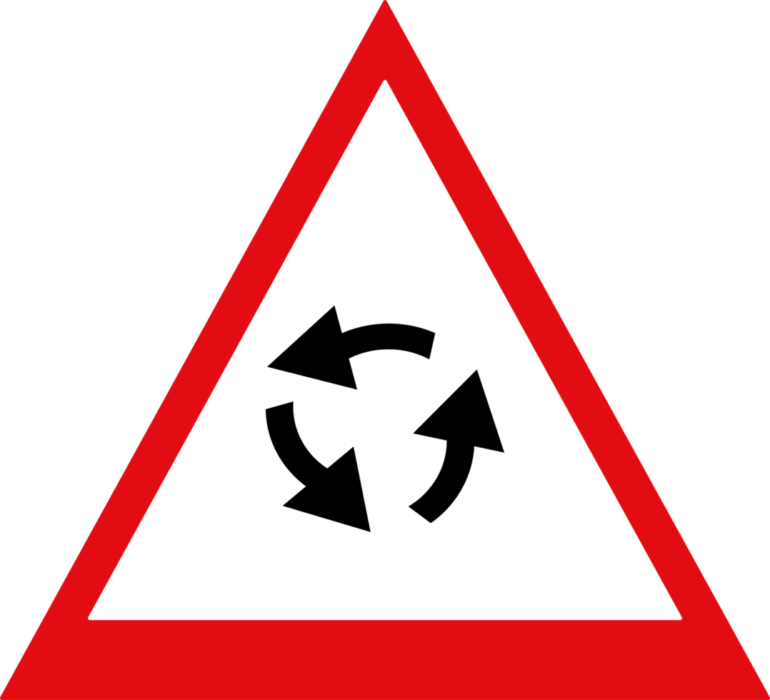 design of traffic signs and warnings red and white coloured icon illustration png