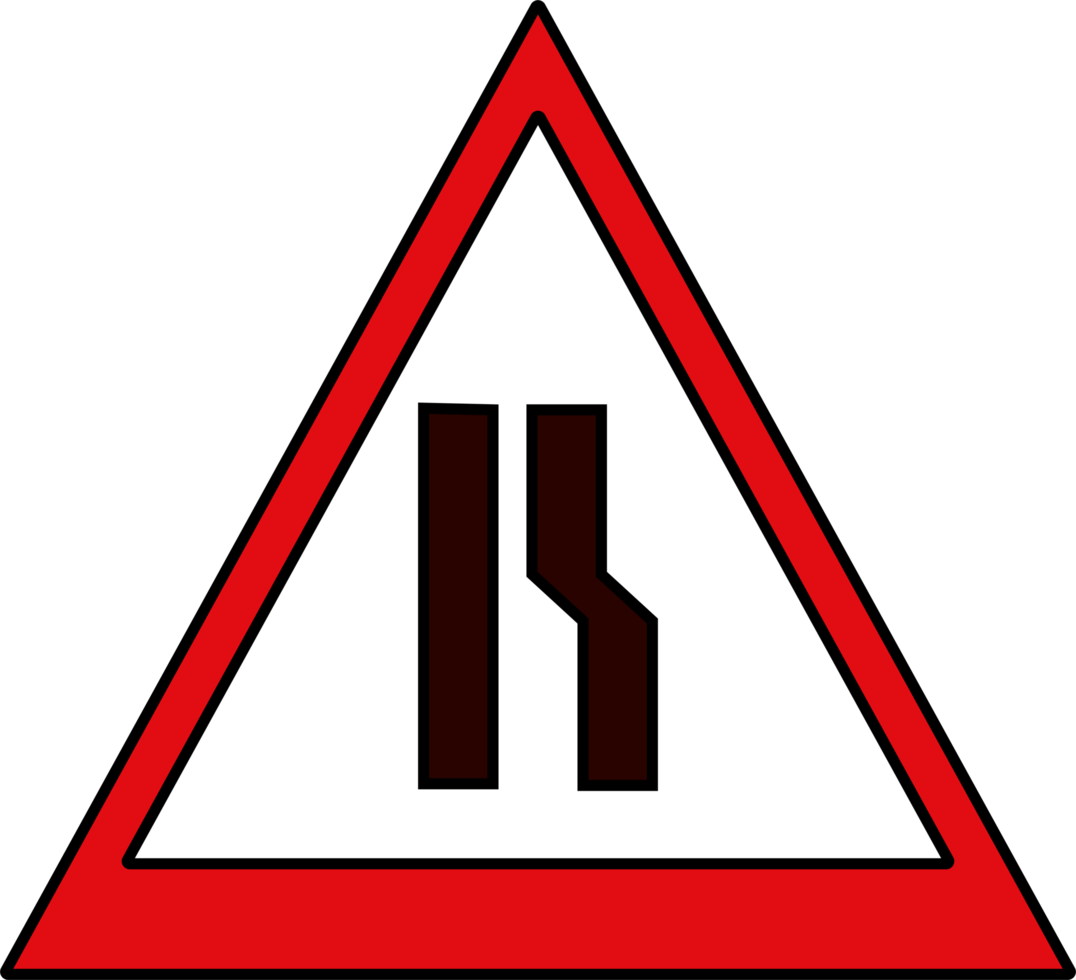 conception des panneaux de signalisation et des avertissements illustration d'icône de couleur rouge et blanche png