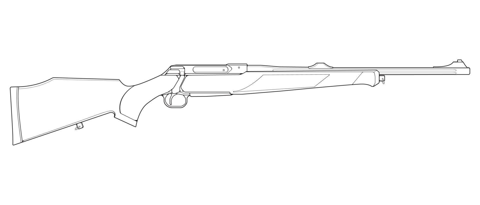Firearms line art style, Shooting gun, Weapon illustration, Vector Line, Gun illustration, Modern Gun, Military concept, Pistol line art for training