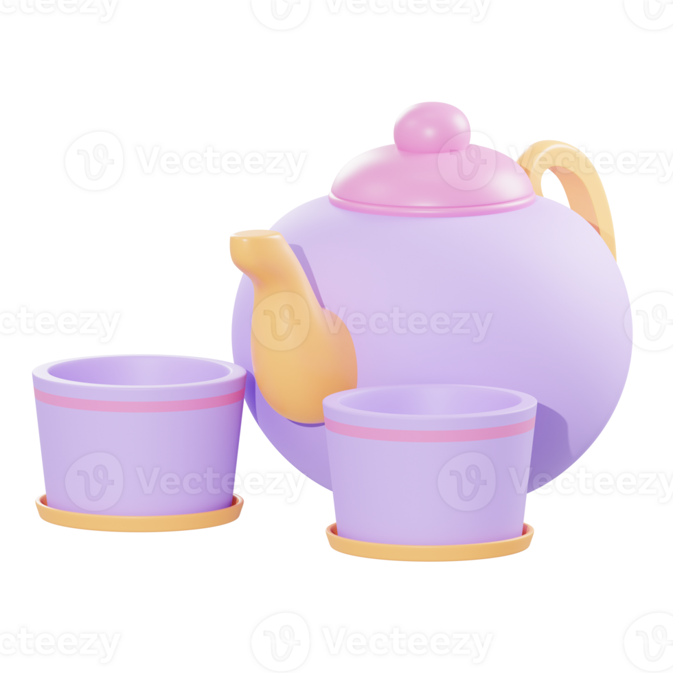 3d illustration herbal tea object png