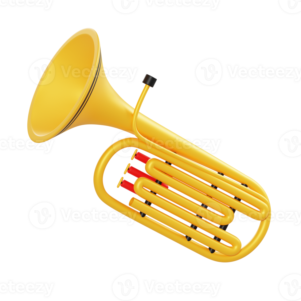 3d illustration tuba objekt png