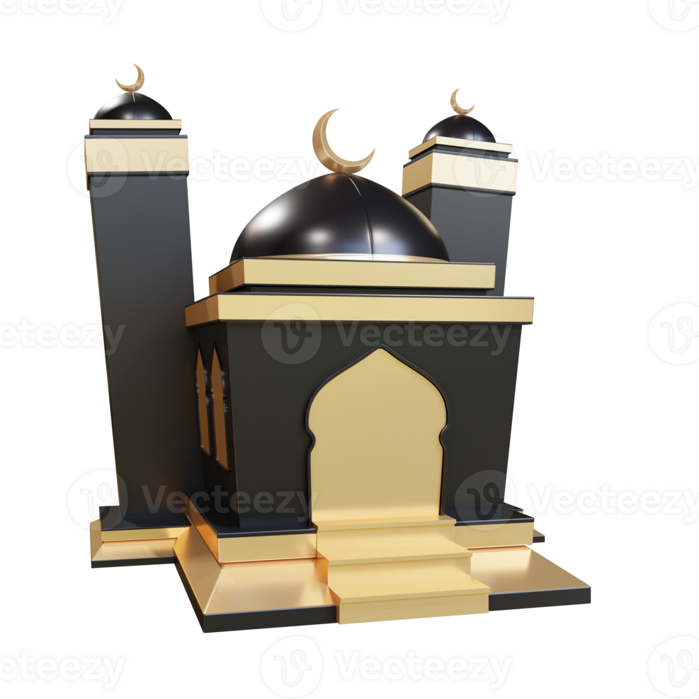 3d illustratie ramadan moskee object png