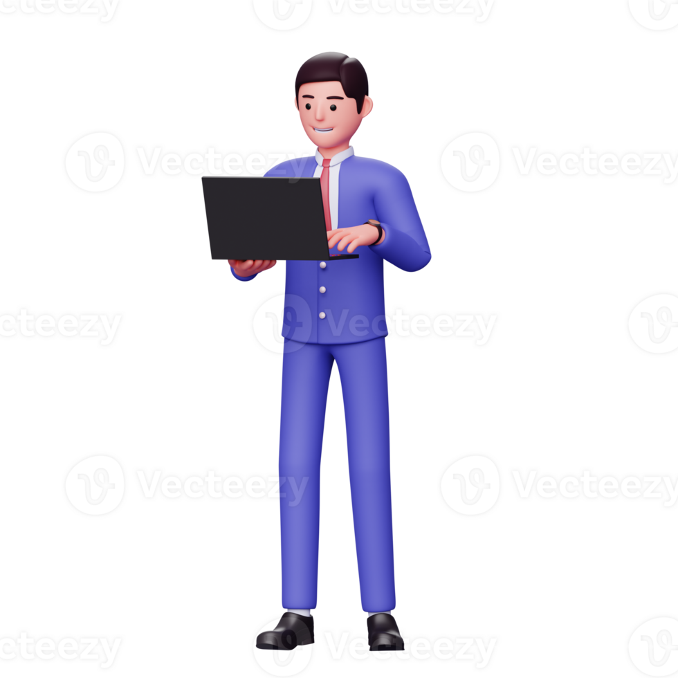 Ilustración de personaje de hombre de negocios 3d png