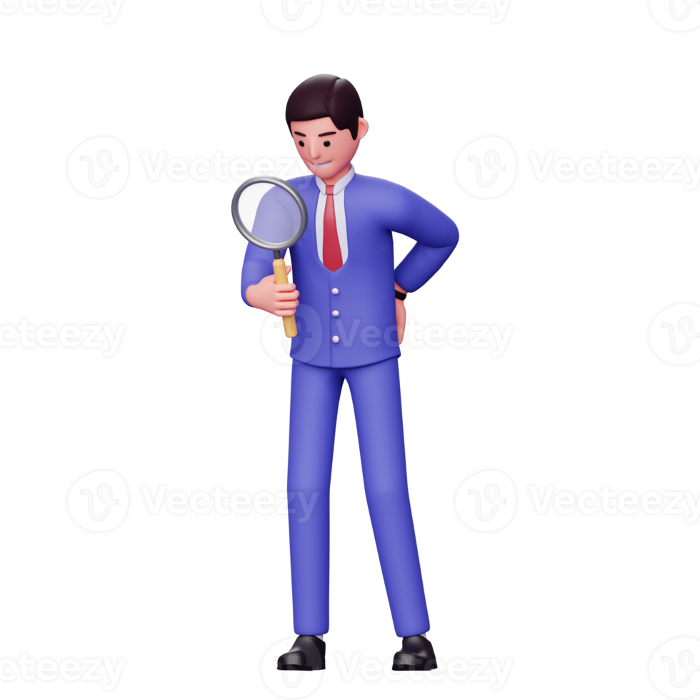 ilustração de personagem de empresário 3D png