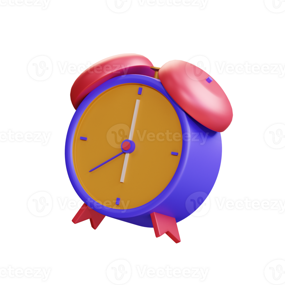 3d icon illustration alarm clock png