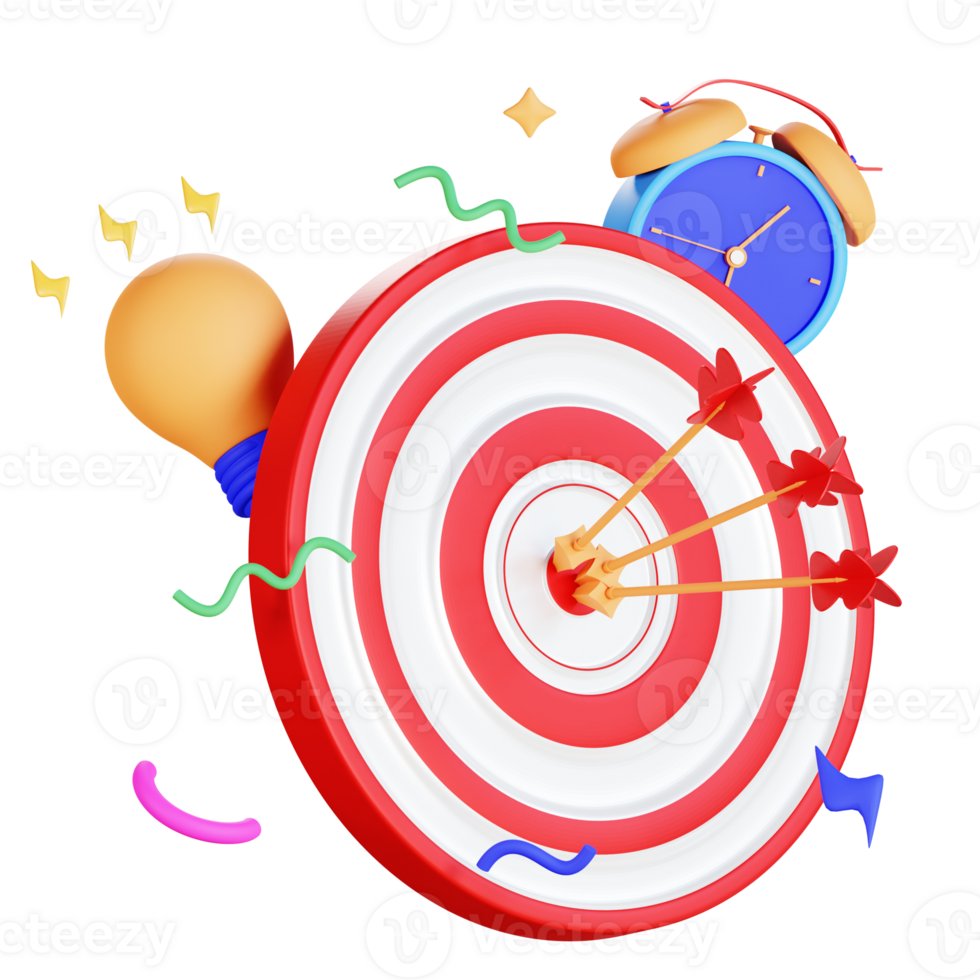 3D target business illustration png