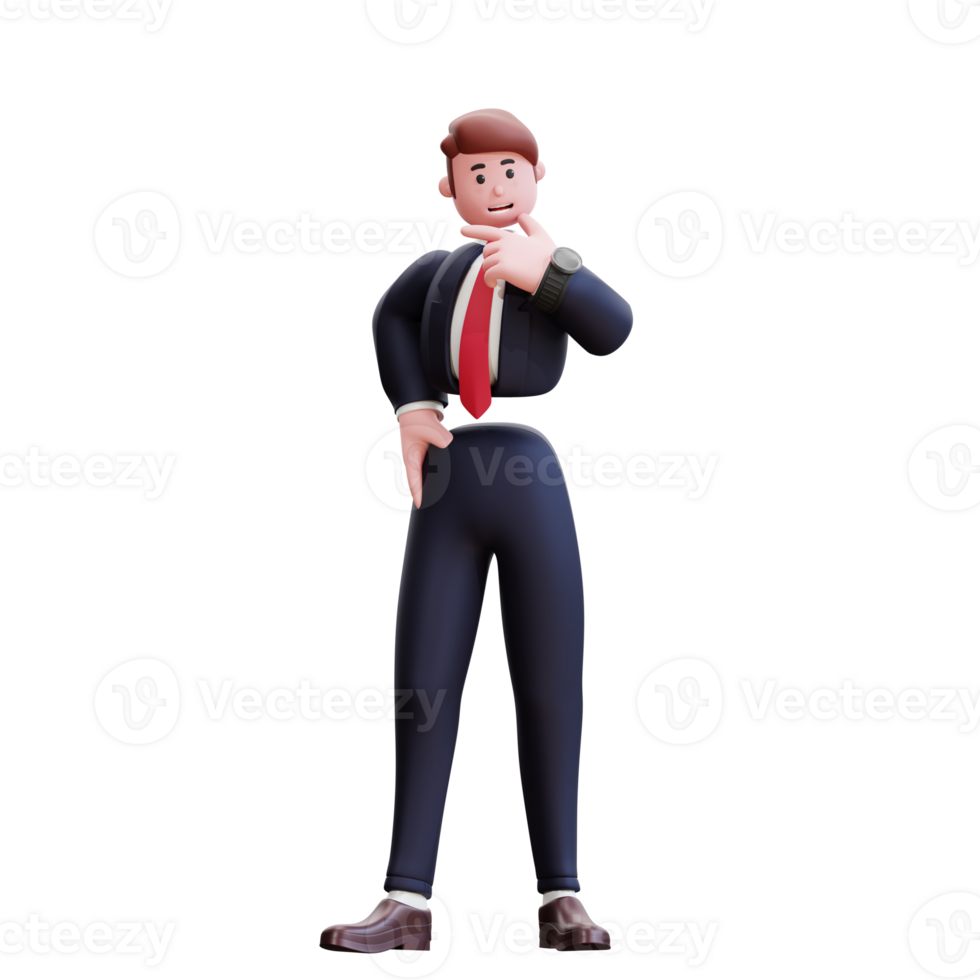 ilustração de empresário de personagem 3D png