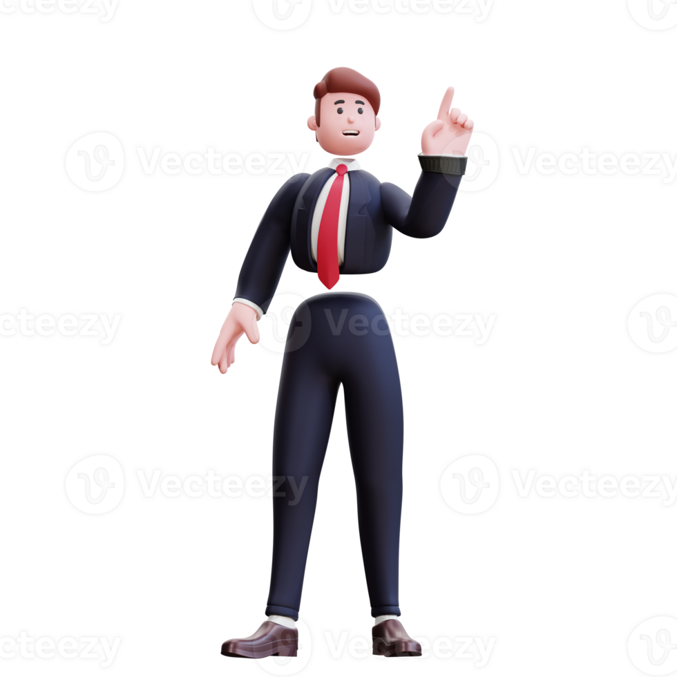 Ilustración de hombre de negocios de personaje 3d png