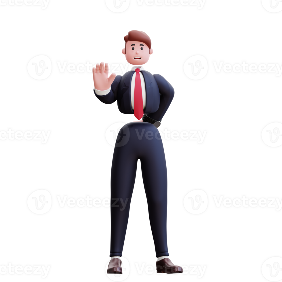 3d character businessman illustration png