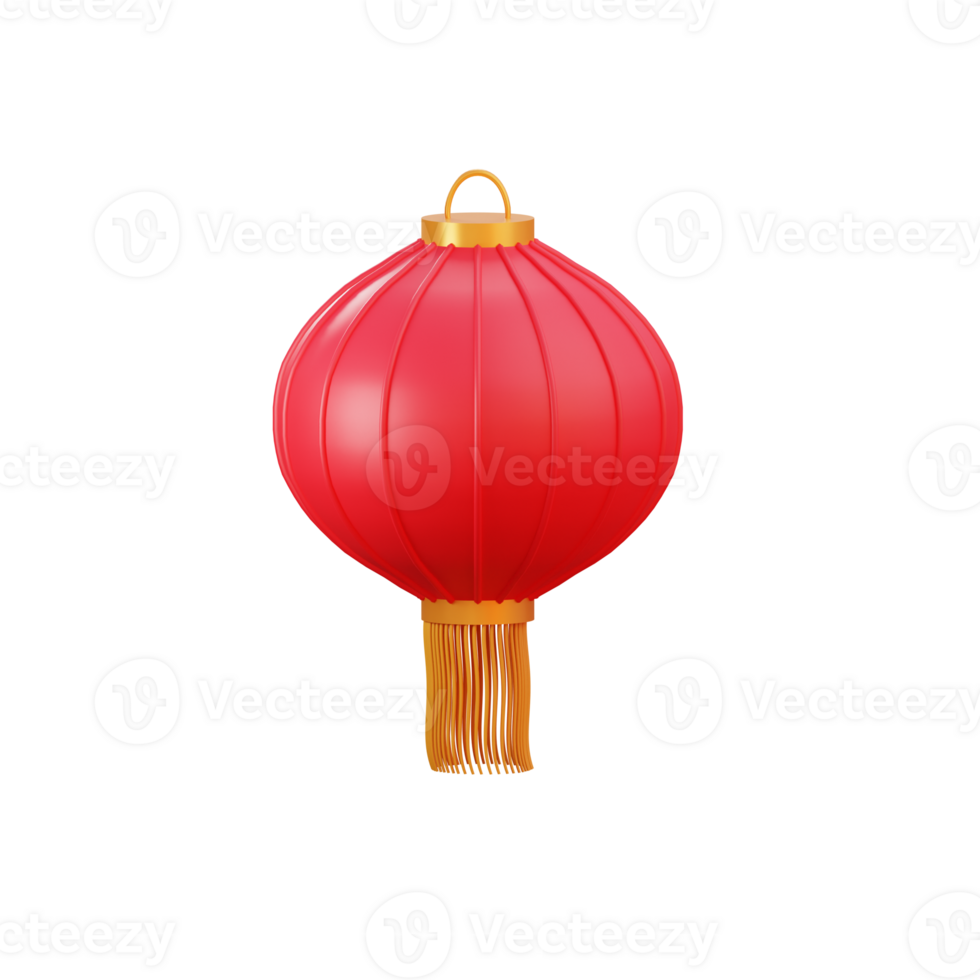 3d chinese new year object lunar lantern png