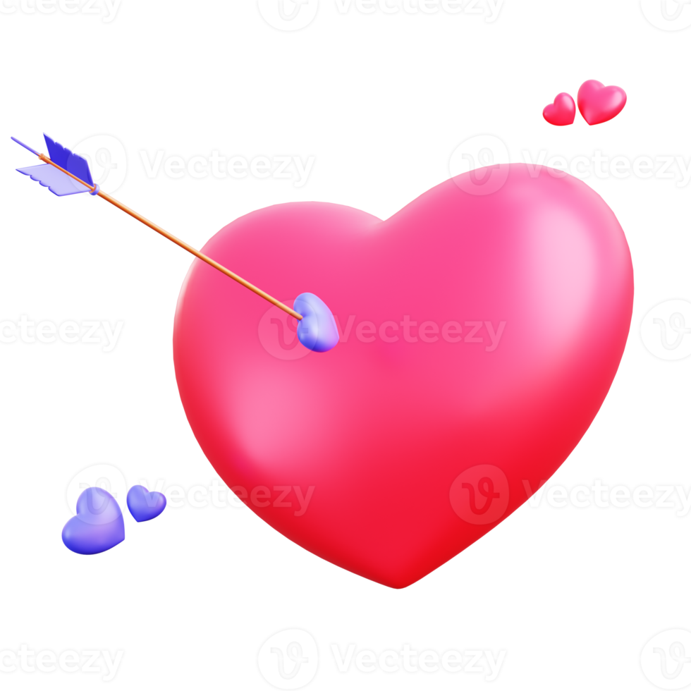 3d valentine love object png