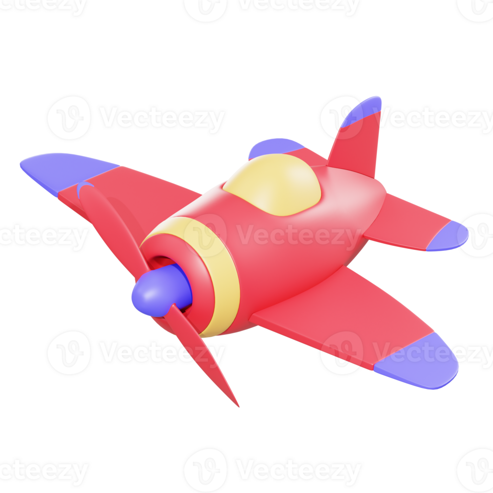 3d illustration air plane object png