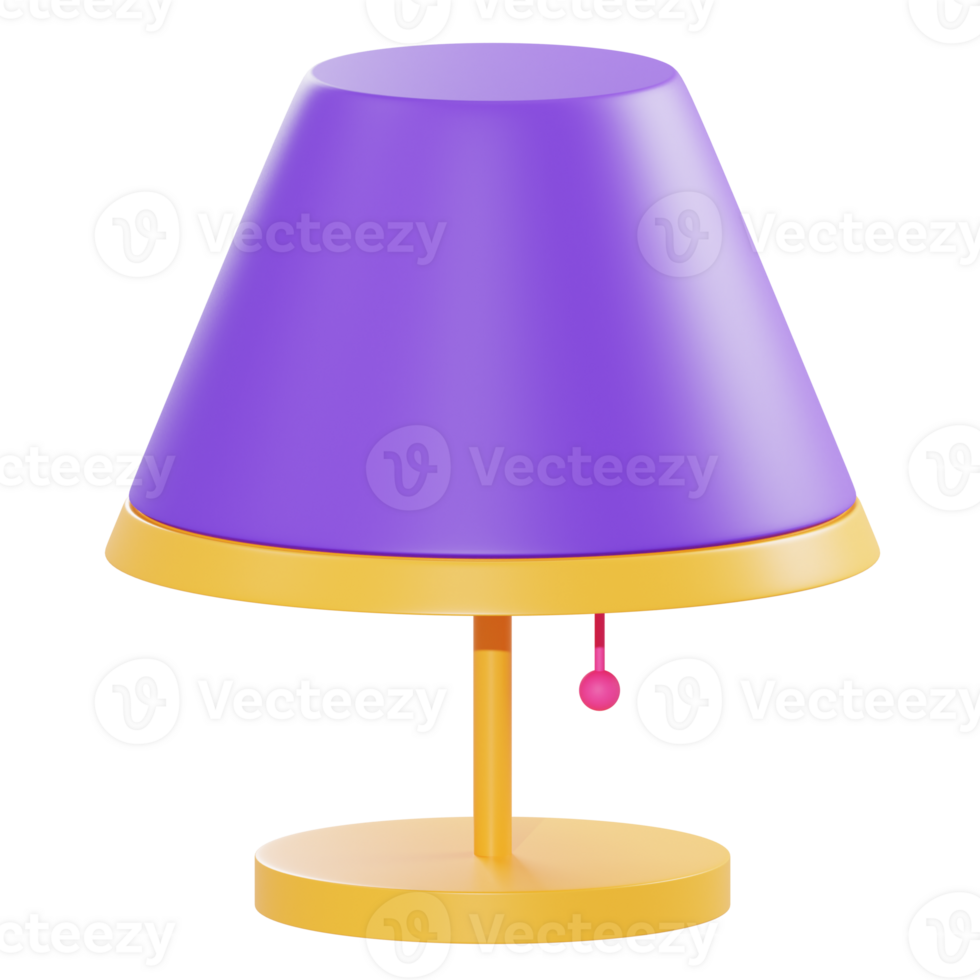 3d illustration table lamp object png