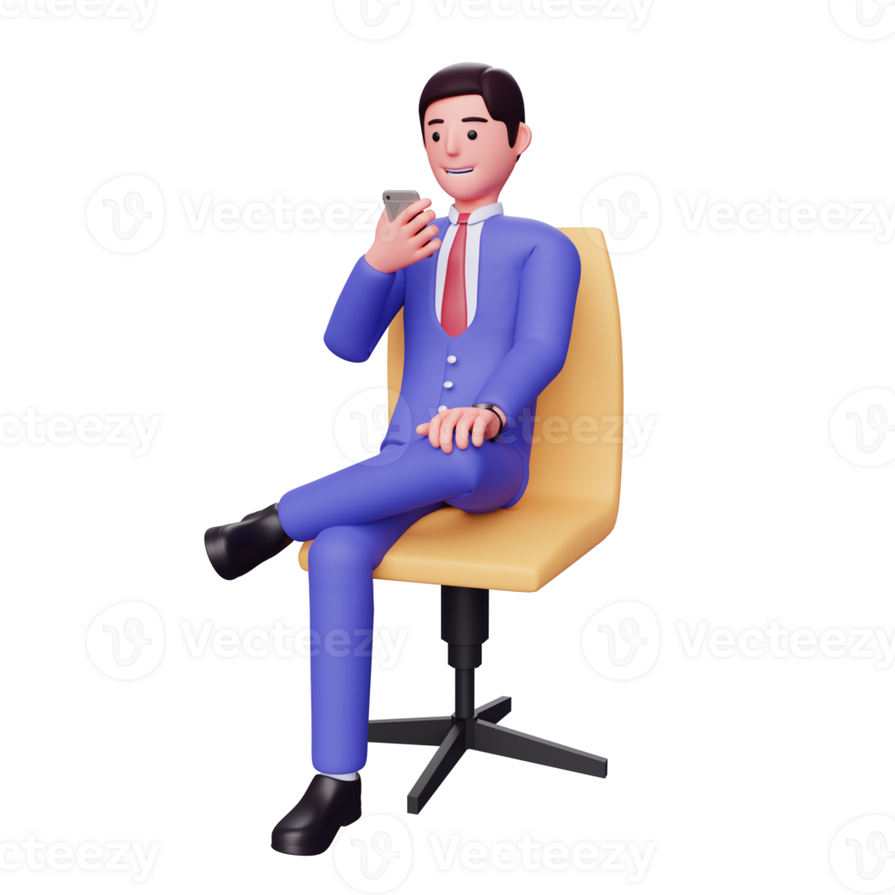 3d businessman character illustration png