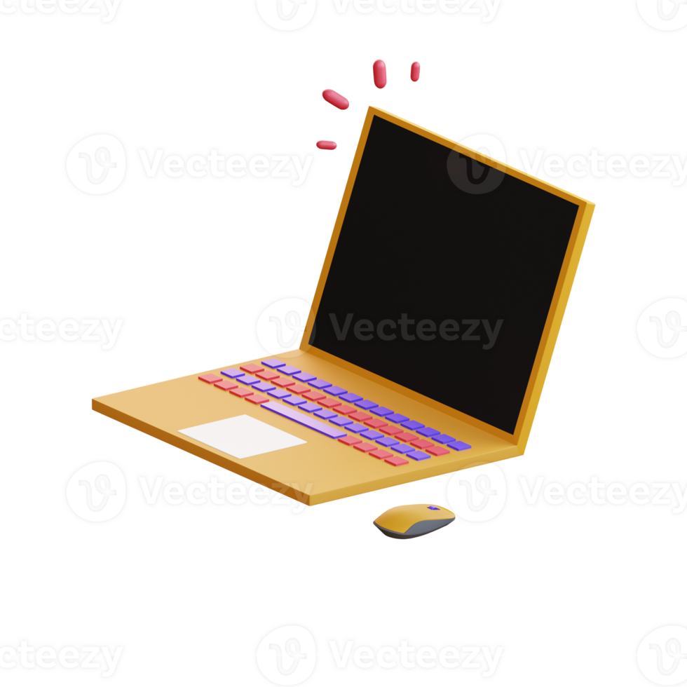 3d icon illustration laptop png